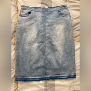 Main Street Exchange Light Wash Denim Skirt